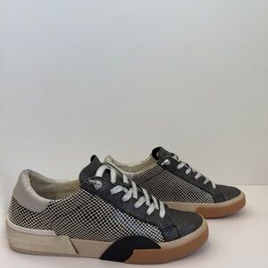 Dolce Vita Womens Zina Sneakers Shoes Mercury Leather Suede Size 9